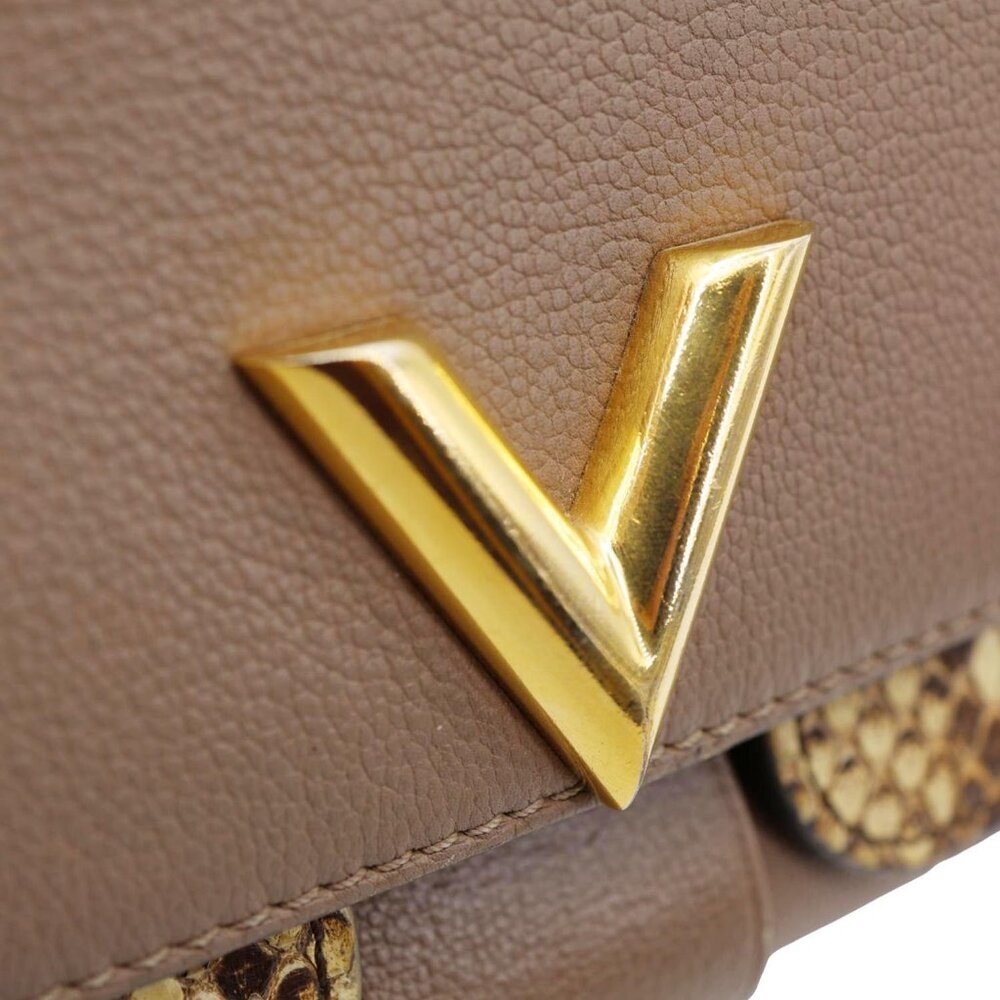Louis Vuitton  Very Chain Python Calfskin Leather Shoulder Bag Taupe - Picture 10 of 12